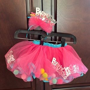 Birthday girl tutu and headband